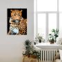 Artland Artprint Woedende wilde luipaard als artprint van aluminium artprint voor buiten artprint op linnen poster muursticker - Thumbnail 4