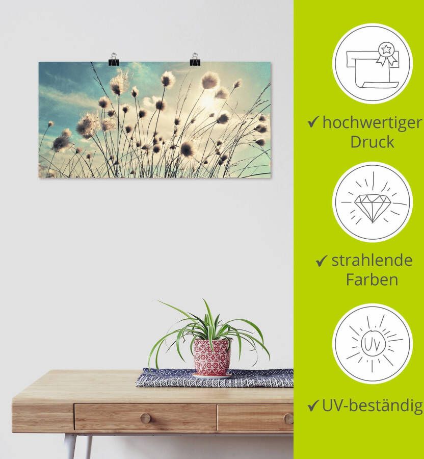 Artland Artprint Wolgras als artprint van aluminium artprint voor buiten artprint op linnen poster muursticker