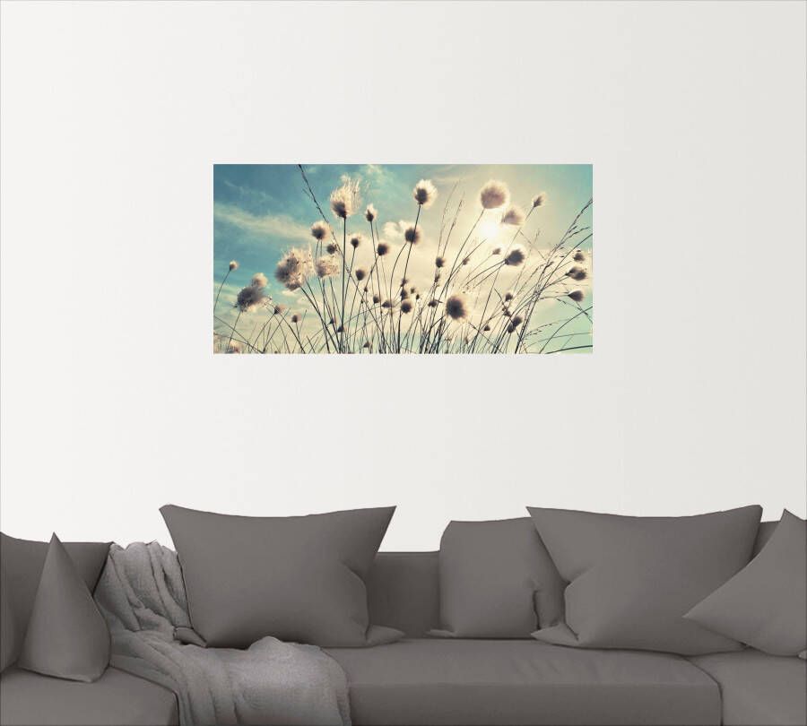 Artland Artprint Wolgras als artprint van aluminium artprint voor buiten artprint op linnen poster muursticker