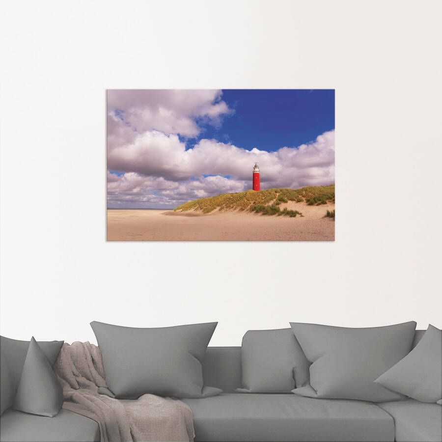 Artland Artprint Wolkenimpressie bij de vuurtoren als artprint van aluminium artprint voor buiten poster in diverse formaten