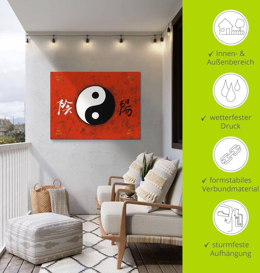 Artland Artprint Yin & Yang als artprint van aluminium artprint voor buiten poster in diverse formaten