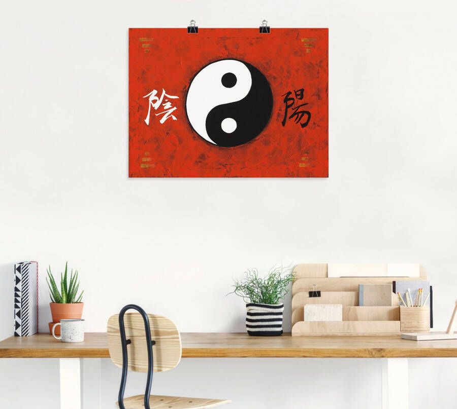 Artland Artprint Yin & Yang als artprint van aluminium artprint voor buiten poster in diverse formaten