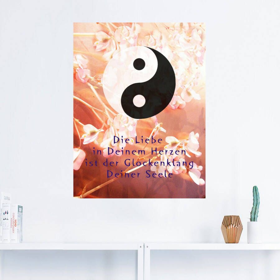 Artland Artprint Yin yang slag als poster muursticker in verschillende maten