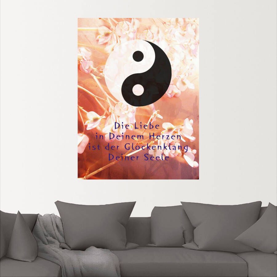 Artland Artprint Yin yang slag als poster muursticker in verschillende maten