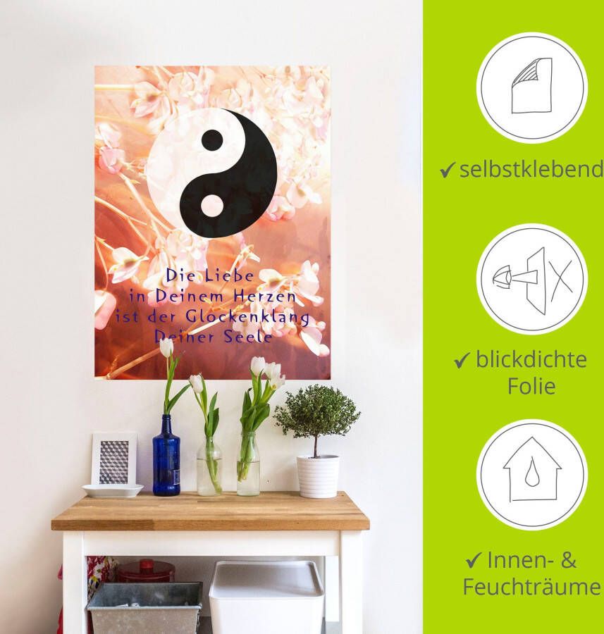 Artland Artprint Yin yang slag als poster muursticker in verschillende maten