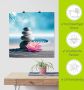 Artland Artprint Zand lelie en spa-stenen in zen-tuin als artprint van aluminium artprint voor buiten artprint op linnen poster in verschillende maten. maten - Thumbnail 5