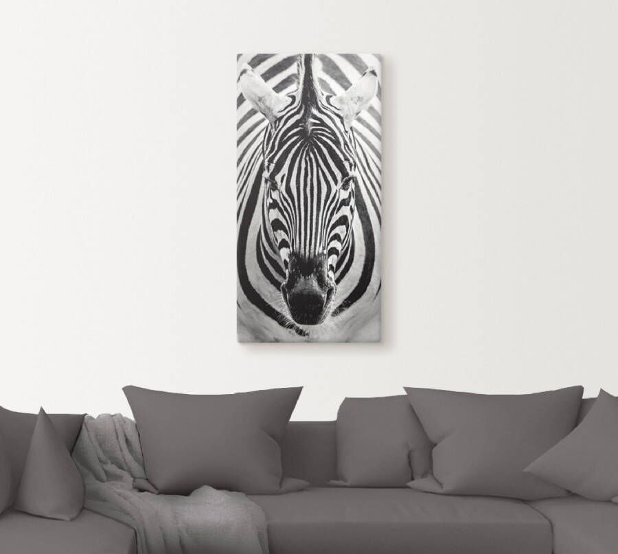 Artland Artprint Zebra als artprint op linnen poster muursticker in verschillende maten