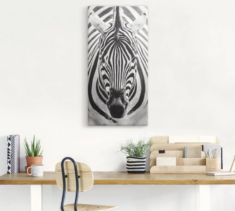 Artland Artprint Zebra als artprint op linnen poster muursticker in verschillende maten