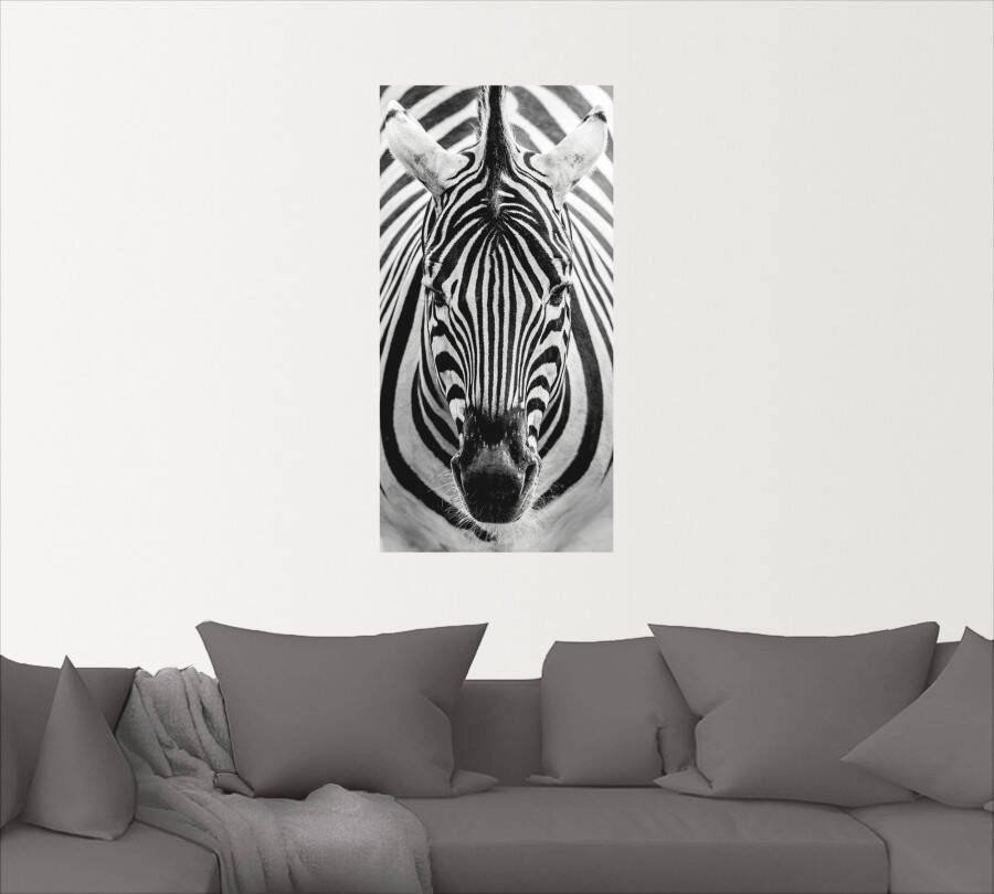 Artland Artprint Zebra als artprint op linnen poster muursticker in verschillende maten