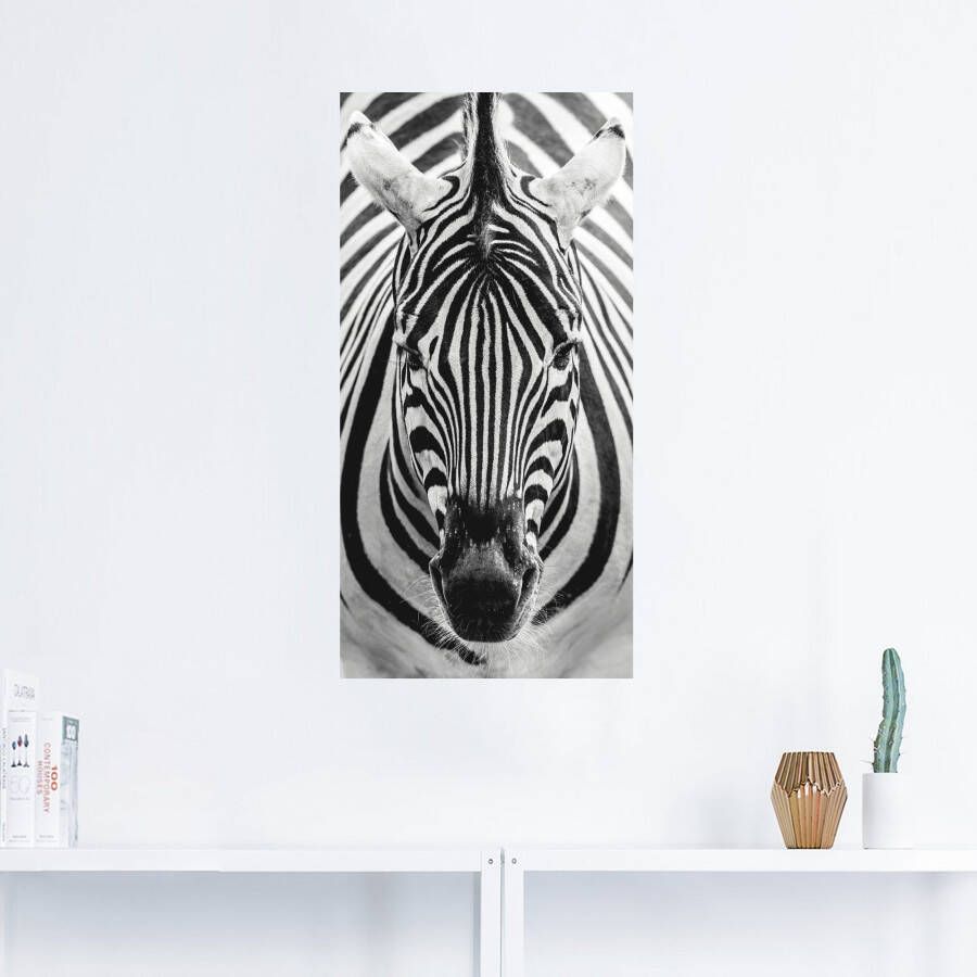 Artland Artprint Zebra als artprint op linnen poster muursticker in verschillende maten