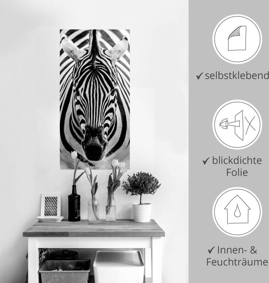 Artland Artprint Zebra als artprint op linnen poster muursticker in verschillende maten