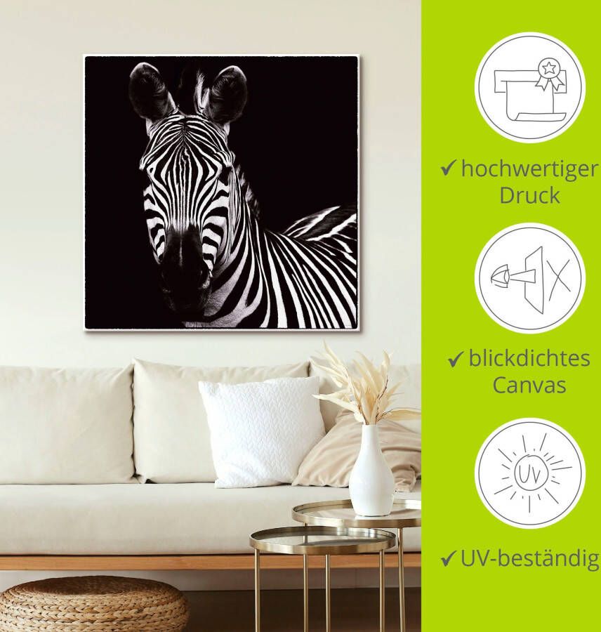 Artland Artprint Zebra II als artprint op linnen muursticker in verschillende maten