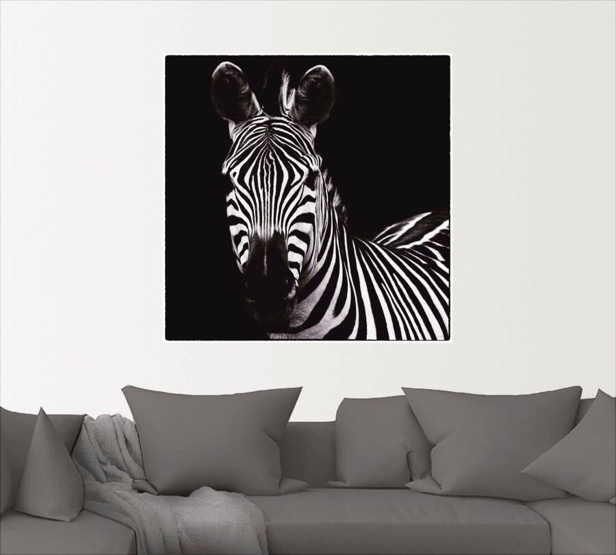 Artland Artprint Zebra II als artprint op linnen muursticker in verschillende maten