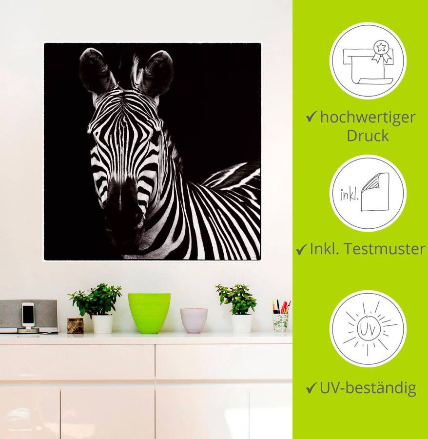 Artland Artprint Zebra II als artprint op linnen muursticker in verschillende maten