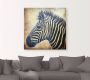 Artland Artprint Zebra portret PopArt als artprint op linnen in verschillende maten - Thumbnail 2