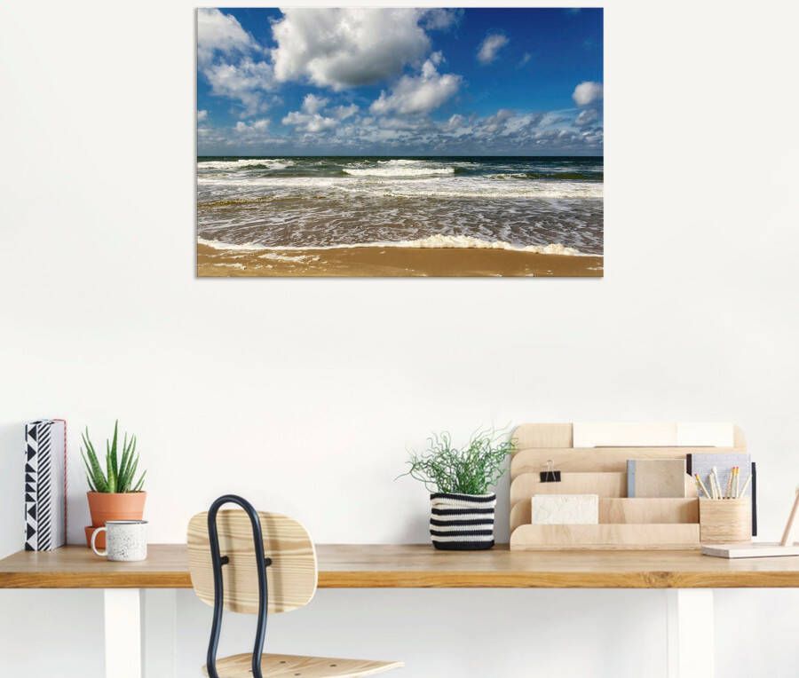 Artland Artprint Zeezicht strand paal als artprint van aluminium artprint voor buiten poster muursticker in diverse maten formaten