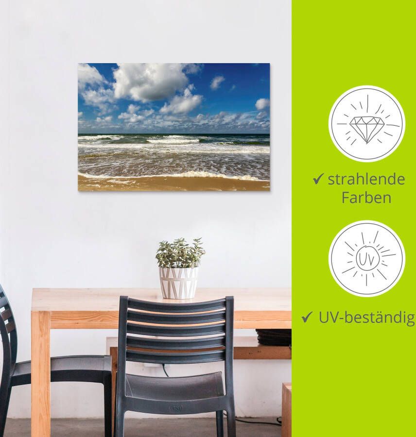 Artland Artprint Zeezicht strand paal als artprint van aluminium artprint voor buiten poster muursticker in diverse maten formaten