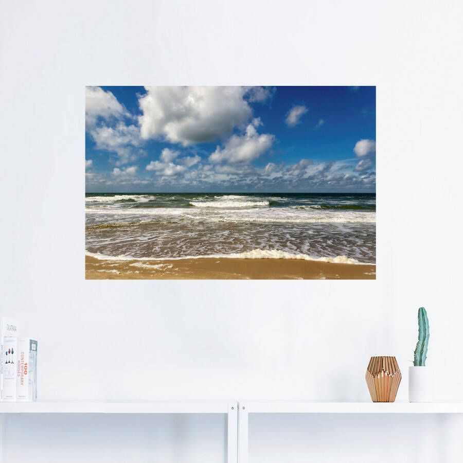 Artland Artprint Zeezicht strand paal als artprint van aluminium artprint voor buiten poster muursticker in diverse maten formaten