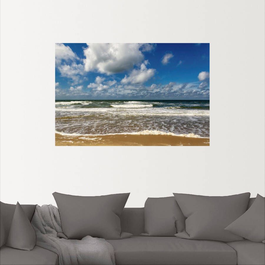 Artland Artprint Zeezicht strand paal als artprint van aluminium artprint voor buiten poster muursticker in diverse maten formaten