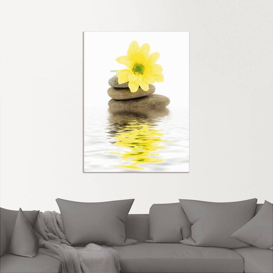 Artland Artprint Zen Spa stenen met bloemen II als artprint van aluminium artprint voor buiten artprint op linnen poster in verschillende maten. maten