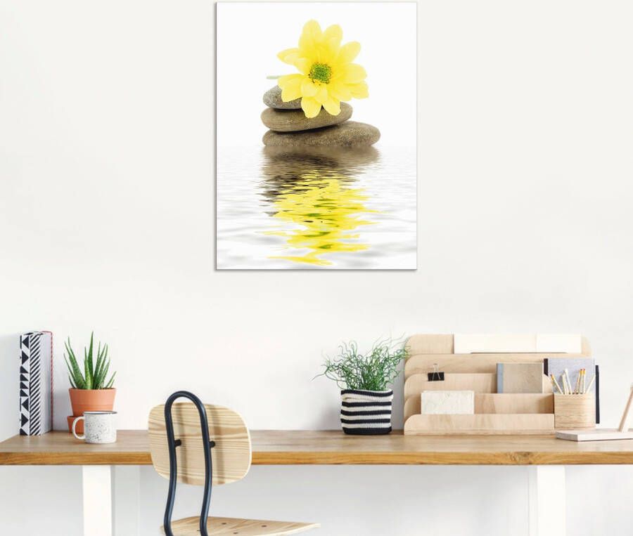 Artland Artprint Zen Spa stenen met bloemen II als artprint van aluminium artprint voor buiten artprint op linnen poster in verschillende maten. maten