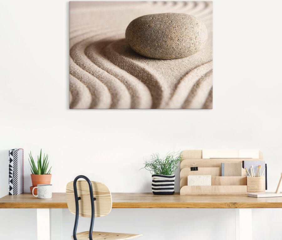 Artland Artprint Zen steen als artprint op linnen poster in verschillende formaten maten