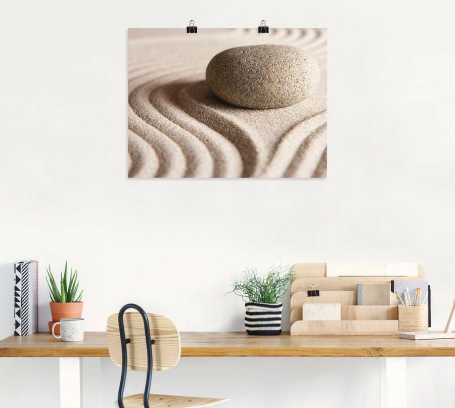 Artland Artprint Zen steen als artprint op linnen poster in verschillende formaten maten