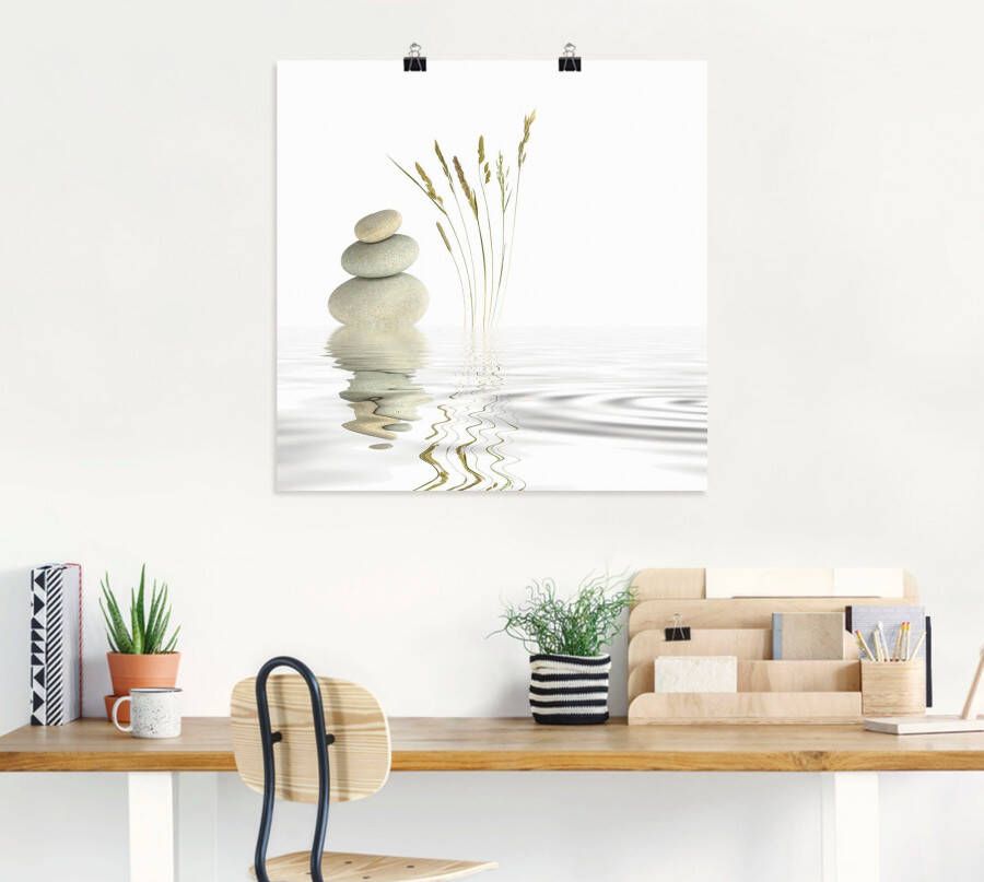 Artland Artprint Zen vrede als artprint van aluminium artprint voor buiten artprint op linnen poster muursticker