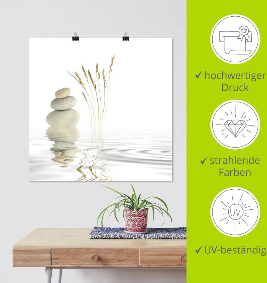 Artland Artprint Zen vrede als artprint van aluminium artprint voor buiten artprint op linnen poster muursticker