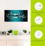 Artland Artprint Zilver abstract op petrol als artprint van aluminium artprint voor buiten artprint op linnen poster muursticker - Thumbnail 5