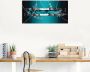 Artland Artprint Zilver abstract op petrol als artprint van aluminium artprint voor buiten artprint op linnen poster muursticker - Thumbnail 2