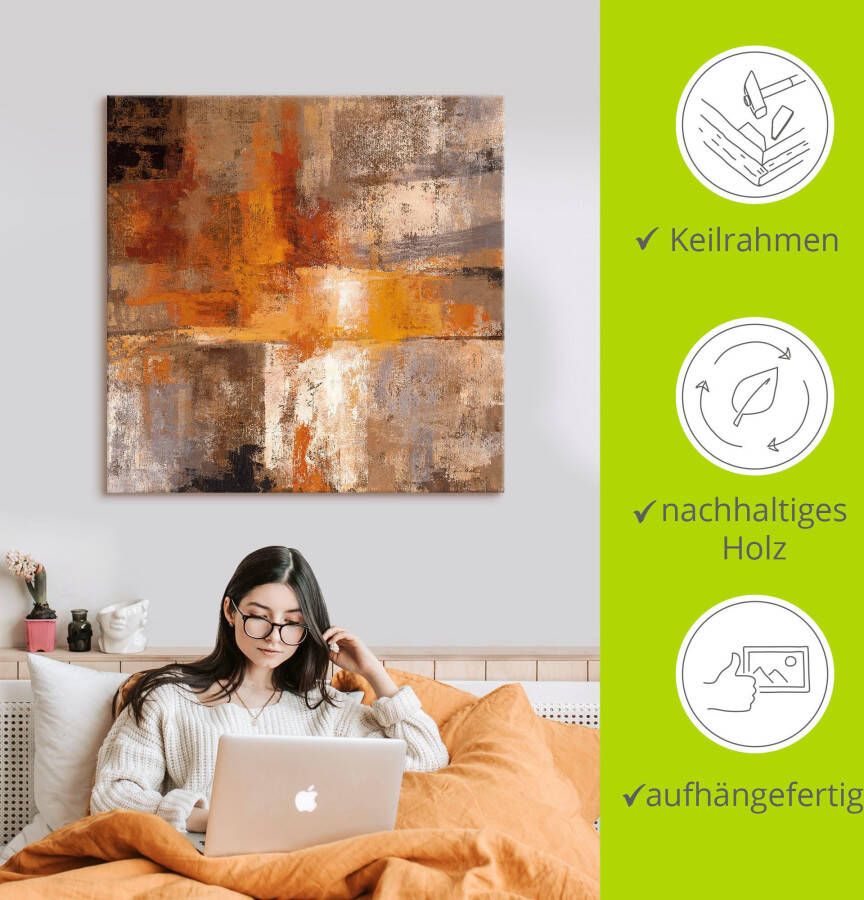 Artland Artprint Zilver en amber oogst als artprint op linnen poster in verschillende formaten maten