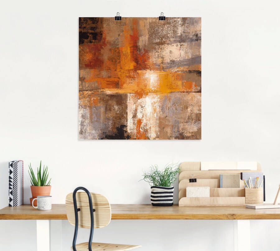 Artland Artprint Zilver en amber oogst als artprint op linnen poster in verschillende formaten maten