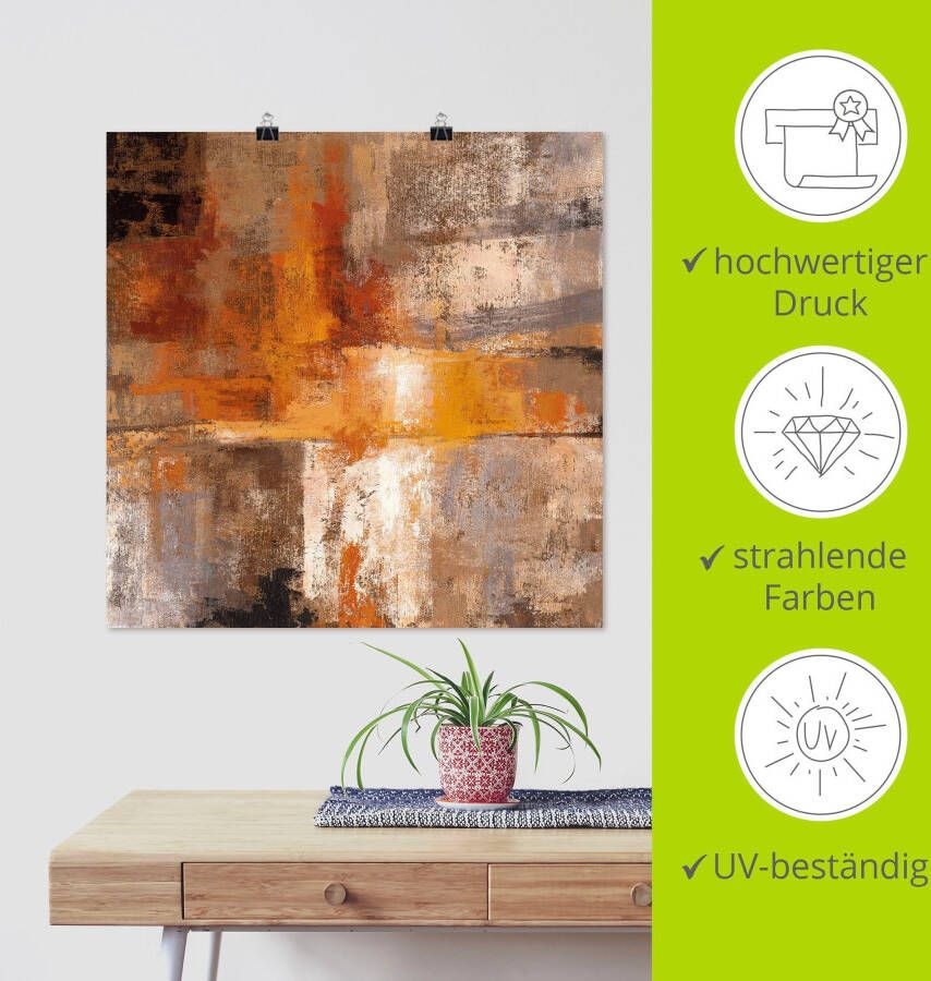 Artland Artprint Zilver en amber oogst als artprint op linnen poster in verschillende formaten maten