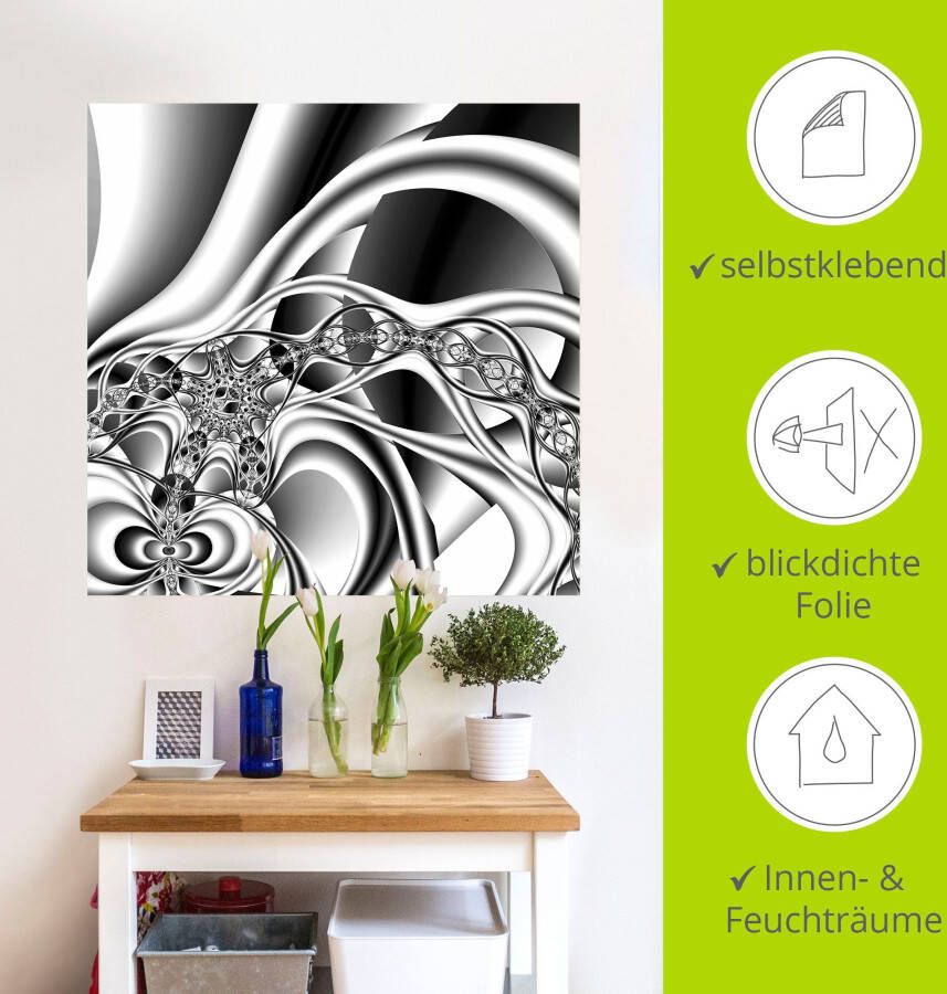 Artland Artprint Zilveren ketting als artprint van aluminium artprint op linnen muursticker verschillende maten