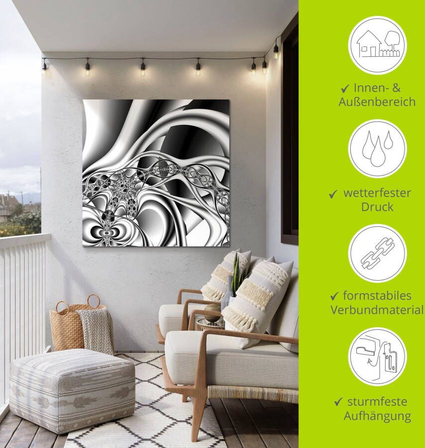 Artland Artprint Zilveren ketting als artprint van aluminium artprint op linnen muursticker verschillende maten