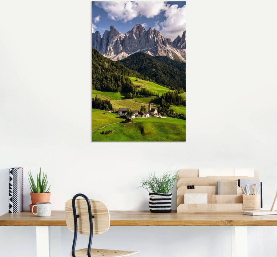 Artland Poster Zomer in Zuid-Tirol in de Dolomieten als artprint van aluminium artprint op linnen muursticker of poster in verschillende maten - Foto 2