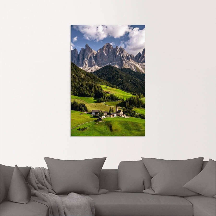 Artland Poster Zomer in Zuid-Tirol in de Dolomieten als artprint van aluminium artprint op linnen muursticker of poster in verschillende maten - Foto 3