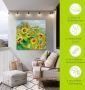 Artland Artprint Zomerweide met zonnebloemen als artprint van aluminium artprint voor buiten artprint op linnen poster muursticker - Thumbnail 6