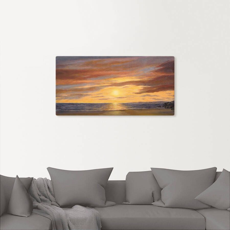 Artland Artprint Zon aan het strand als artprint van aluminium artprint voor buiten artprint op linnen poster muursticker