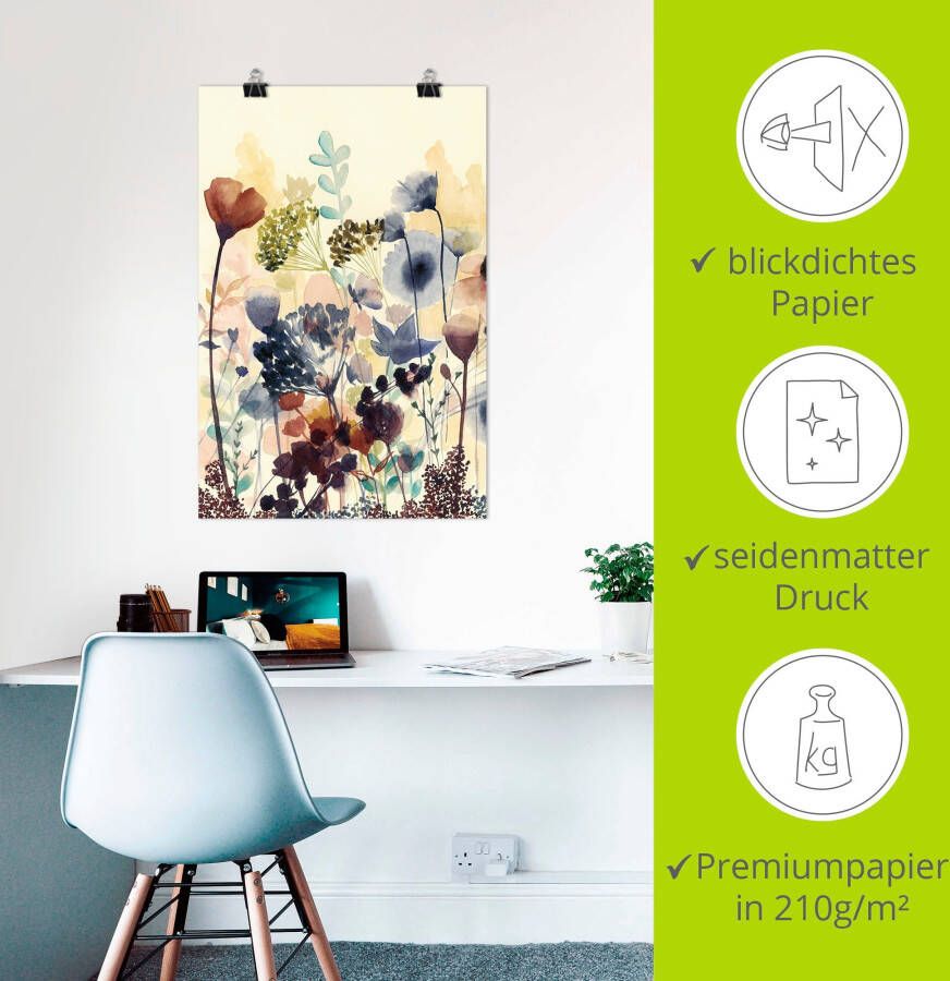 Artland Artprint Zongedroogde bloemen I als artprint van aluminium artprint voor buiten artprint op linnen poster muursticker