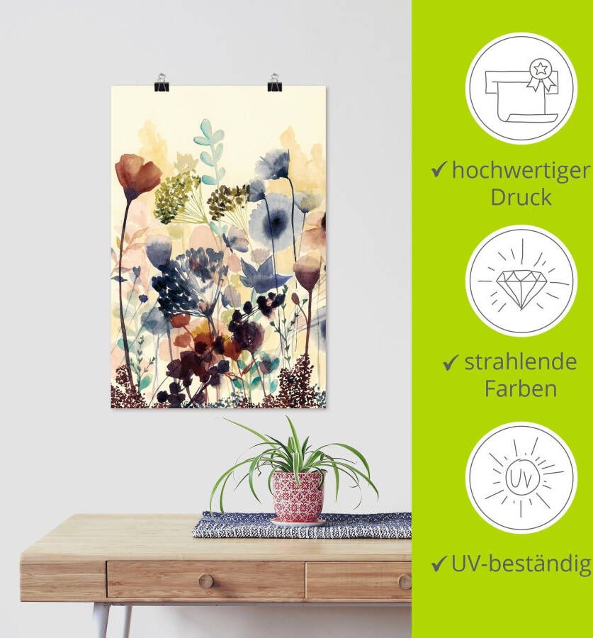 Artland Artprint Zongedroogde bloemen I als artprint van aluminium artprint voor buiten artprint op linnen poster muursticker