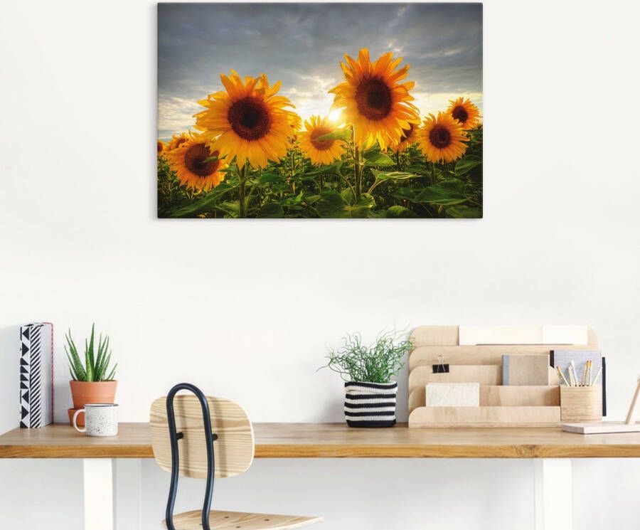 Artland Artprint Zonnebloemen II als artprint op linnen poster in verschillende formaten maten