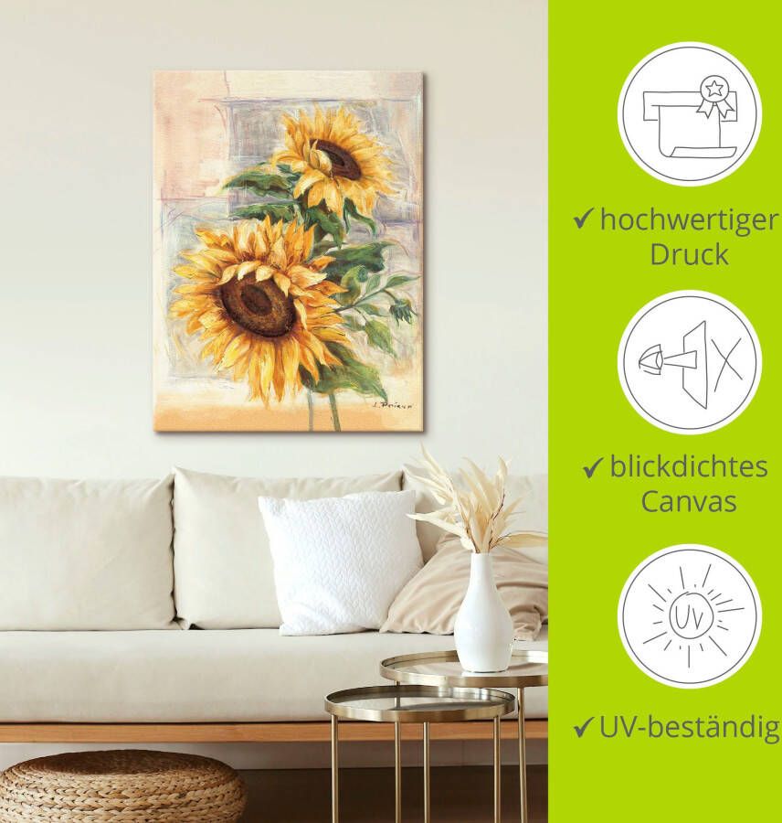 Artland Artprint Zonnebloemen II als artprint van aluminium artprint voor buiten artprint op linnen poster muursticker