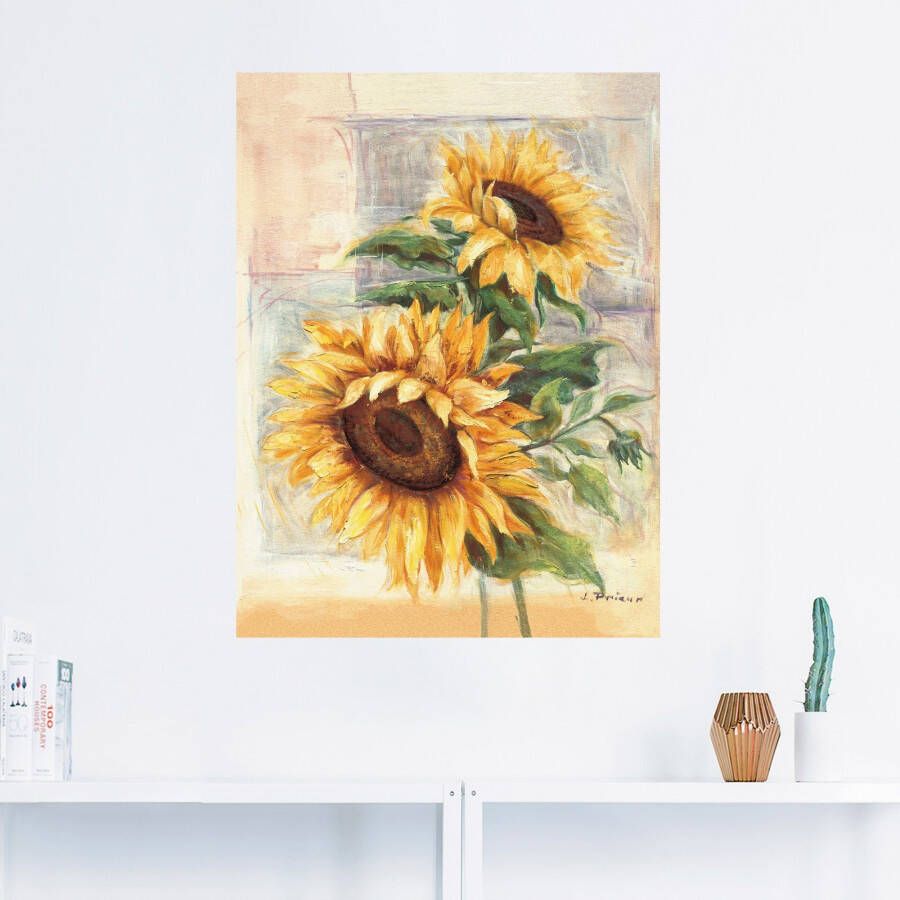 Artland Artprint Zonnebloemen II als artprint van aluminium artprint voor buiten artprint op linnen poster muursticker