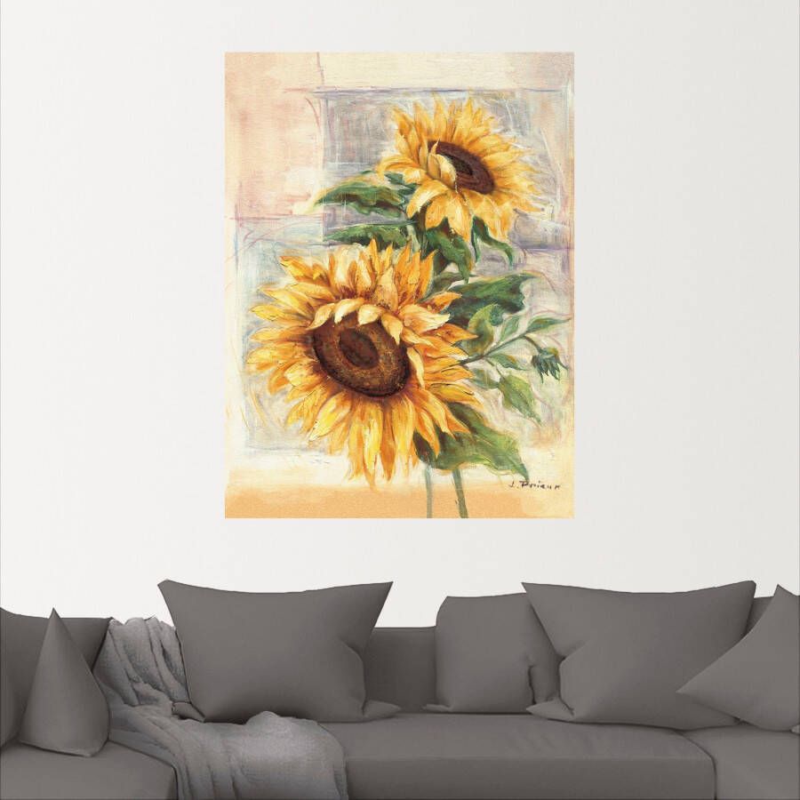 Artland Artprint Zonnebloemen II als artprint van aluminium artprint voor buiten artprint op linnen poster muursticker