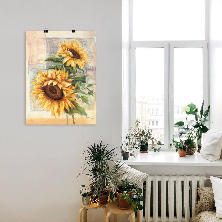 Artland Artprint Zonnebloemen II als artprint van aluminium artprint voor buiten artprint op linnen poster muursticker