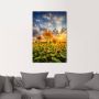 Artland Artprint Zonnebloemen in de zonsondergang als artprint op linnen poster in verschillende formaten maten - Thumbnail 2