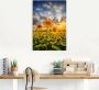 Artland Artprint Zonnebloemen in de zonsondergang als artprint op linnen poster in verschillende formaten maten - Thumbnail 3