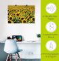 Artland Artprint Zonnebloemveld als artprint van aluminium artprint voor buiten artprint op linnen poster in verschillende maten. maten - Thumbnail 4